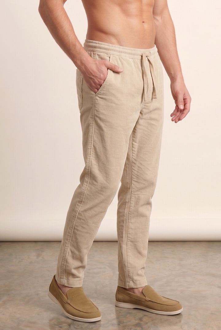 Jogger Pants - Beige-2-MENDEEZ