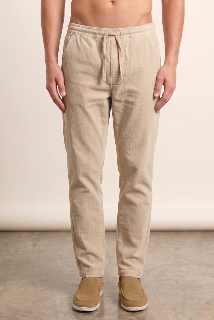Jogger Pants - Beige-3-MENDEEZ