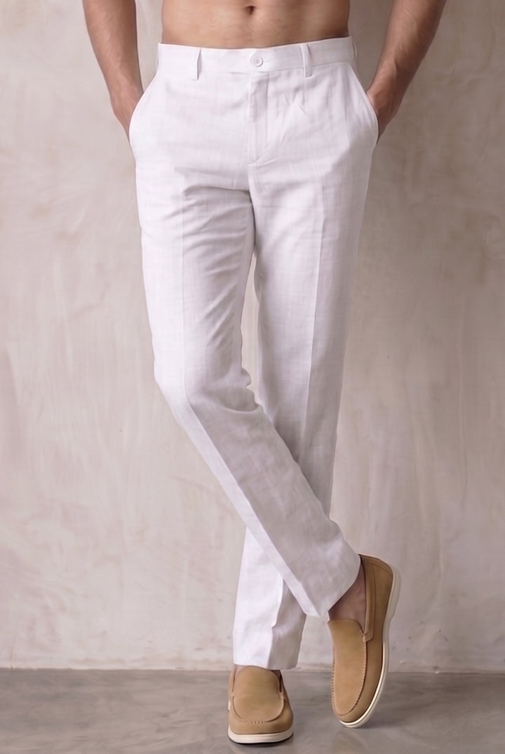 Linen Pants - WHITE-1-MENDEEZ