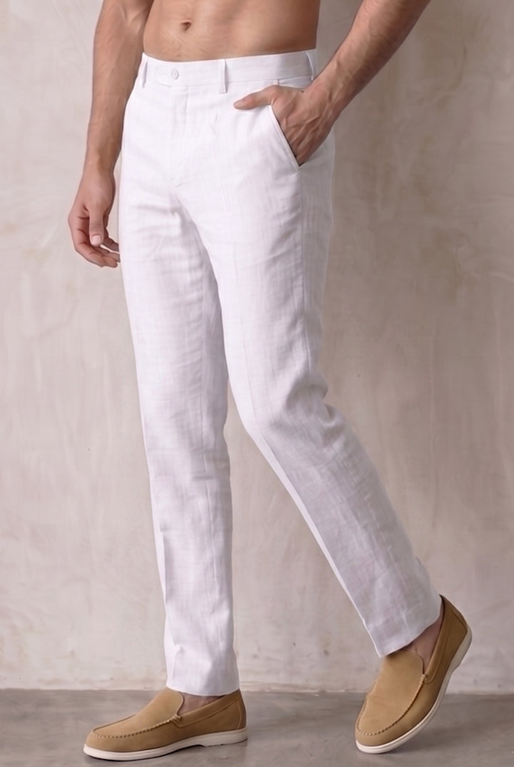 Linen Pants - WHITE-2-MENDEEZ