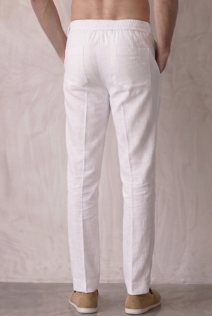Linen Pants - WHITE-3-MENDEEZ