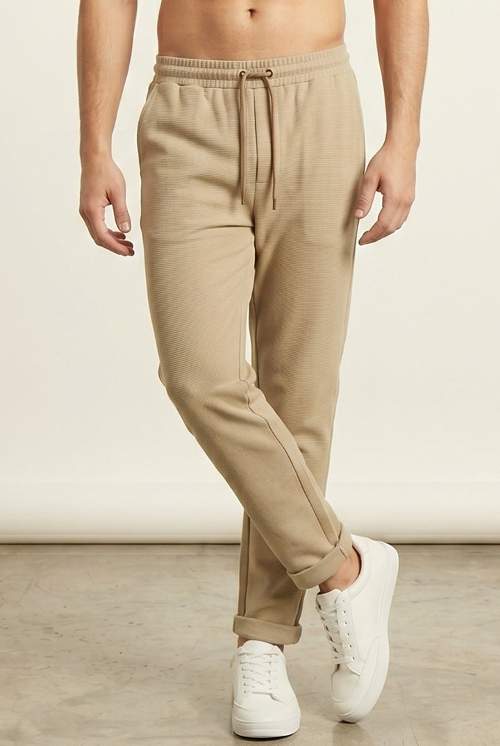 Jogger Pants - Beige-1-MENDEEZ