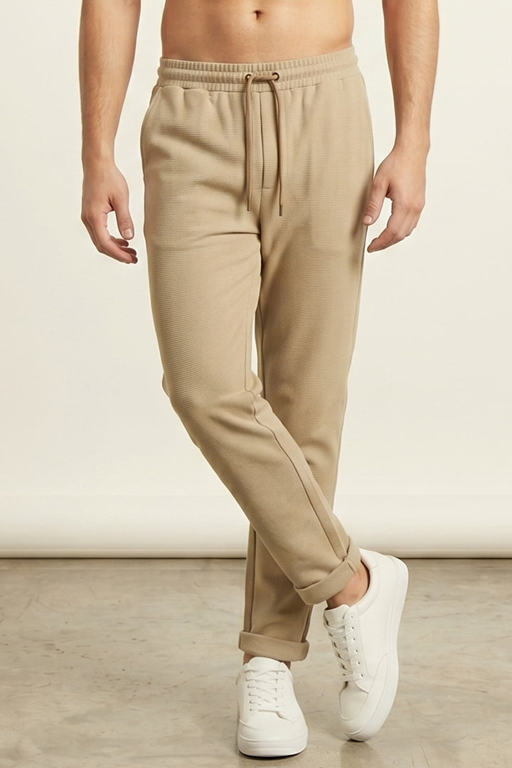 Jogger Pants - Beige-1-MENDEEZ