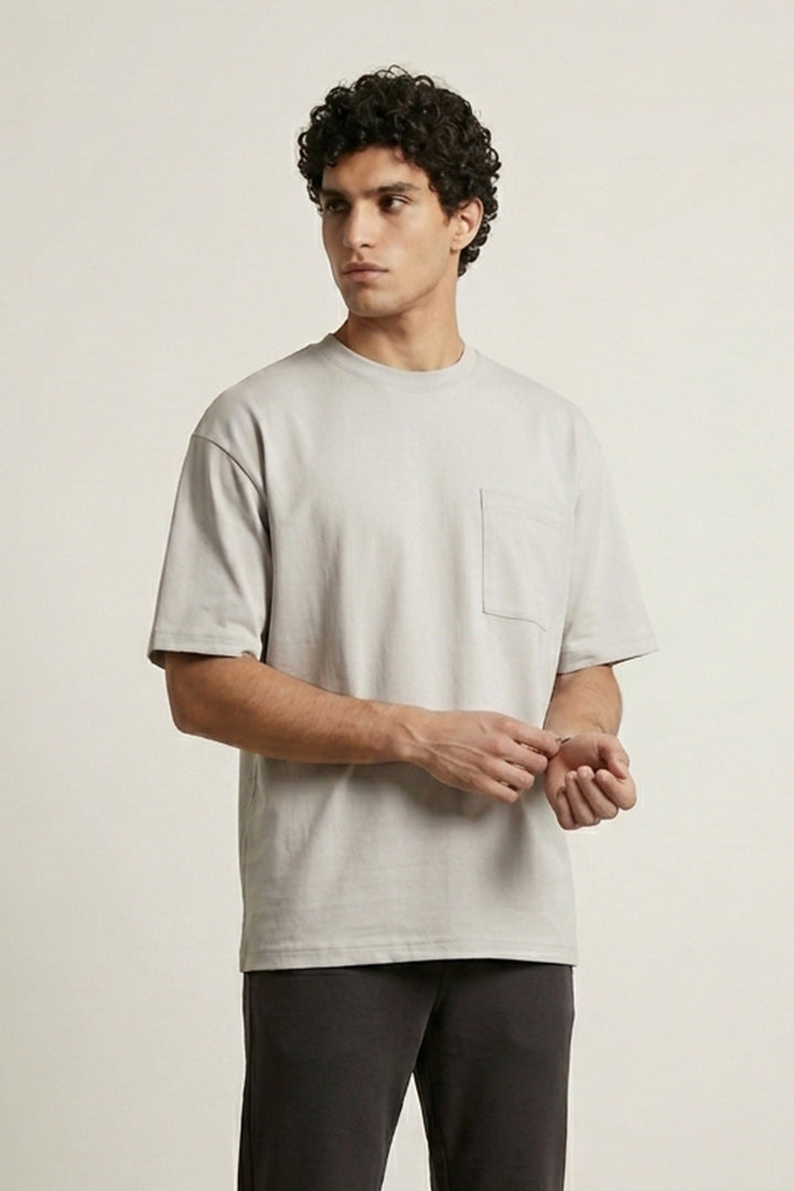Grey Oversized T-Shirt-3-MENDEEZ