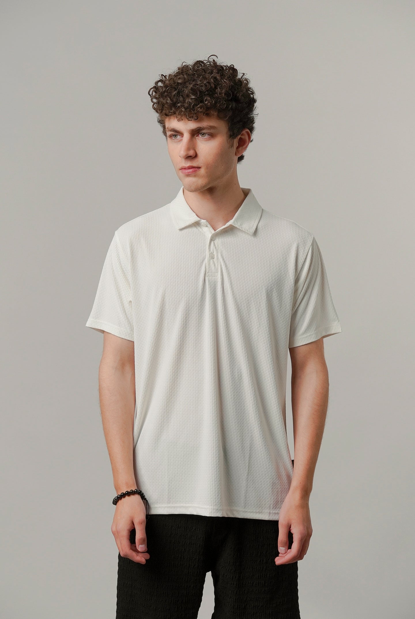 Textured Polo - Off-White-3-MENDEEZ