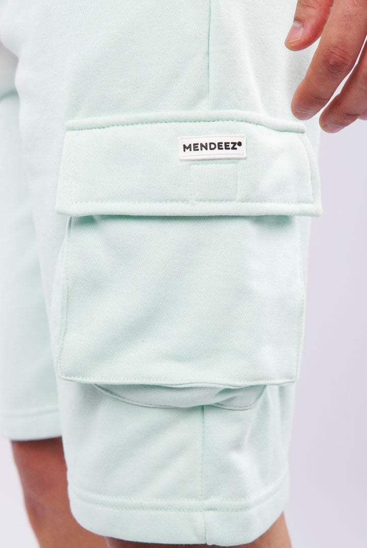 Terry Cargo Shorts - Mint Green - Mendeez