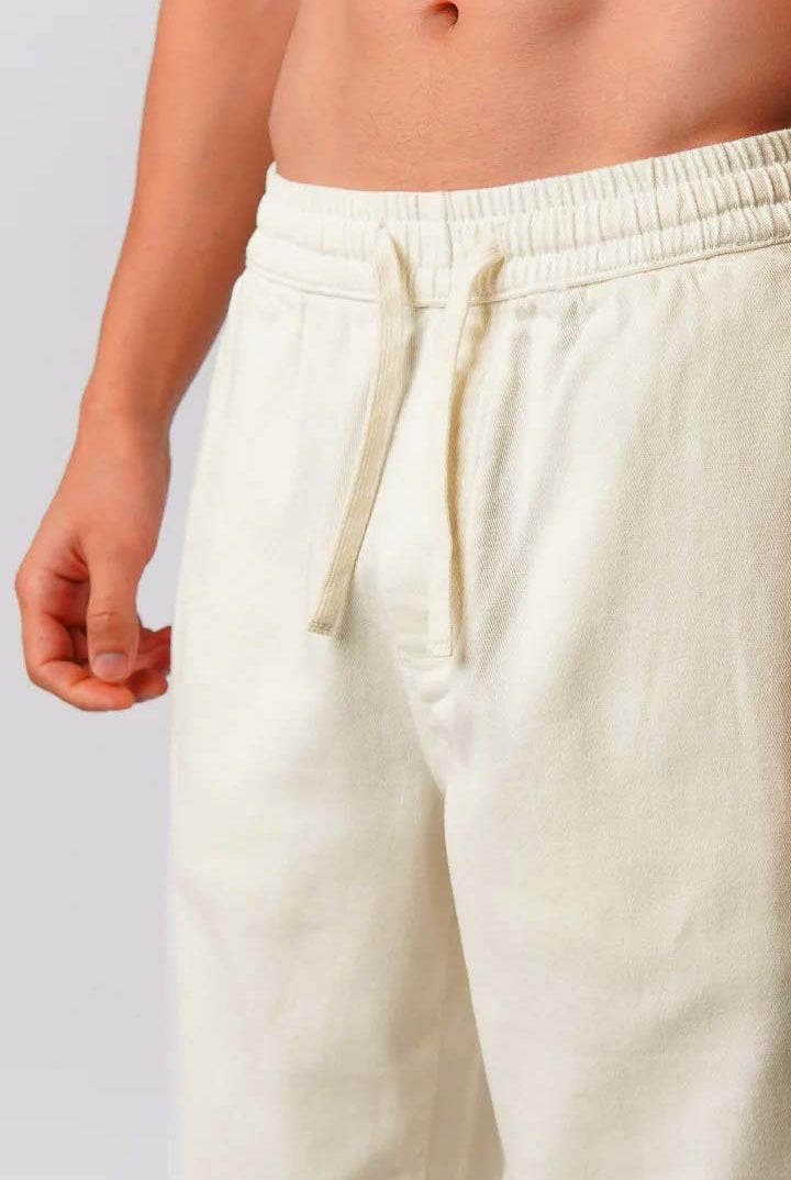Straight Jogger Pants - Cream - Mendeez