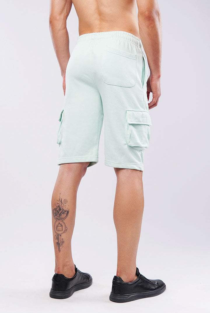 Terry Cargo Shorts - Mint Green - Mendeez