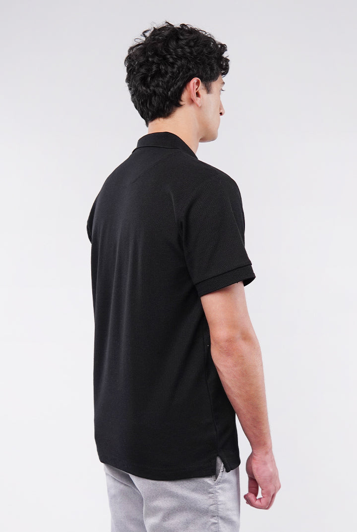 MNDZ Signature Polo Shirt - Black - Mendeez