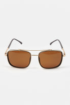 Double Bridge Square Sunglasses - Gold - Mendeez