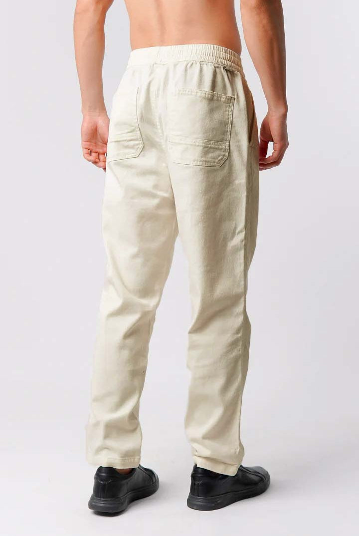 Straight Jogger Pants - Cream - Mendeez