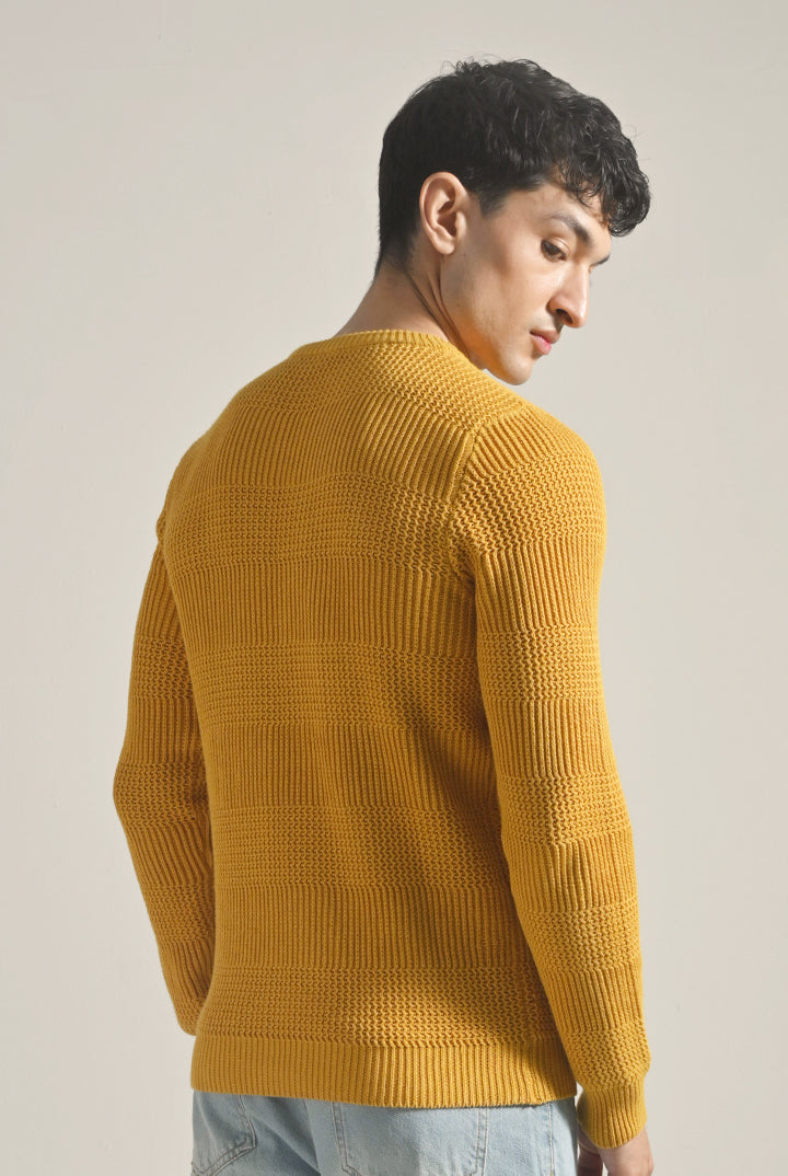Knitted Sweater - Mustard - Mendeez
