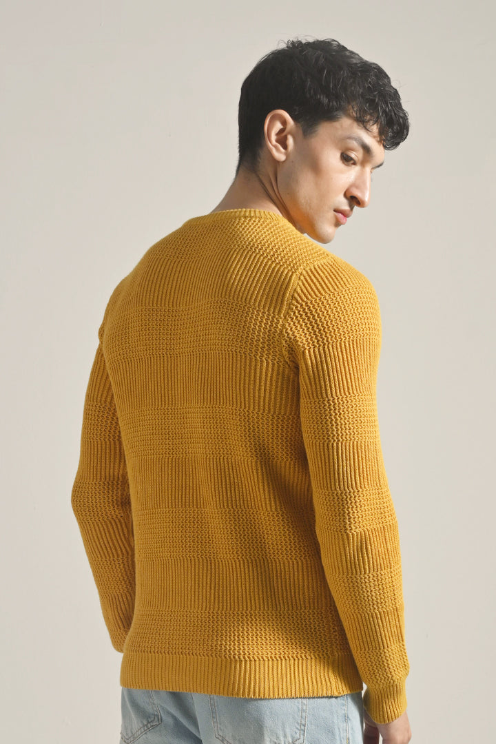 Knitted Sweater - Mustard - Mendeez