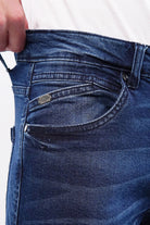 Crop Fit Denim - Navy Blue - Mendeez