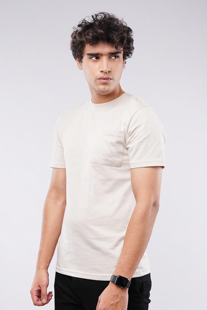 Pocket T-Shirt - Off White - Mendeez