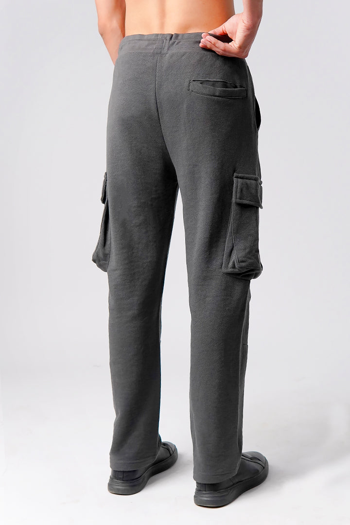 Knit Cargo Trouser - Charcoal - Mendeez