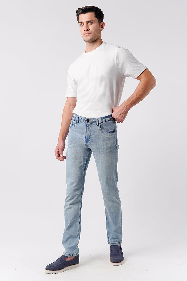Crop Fit Denim - Sky Blue - Mendeez