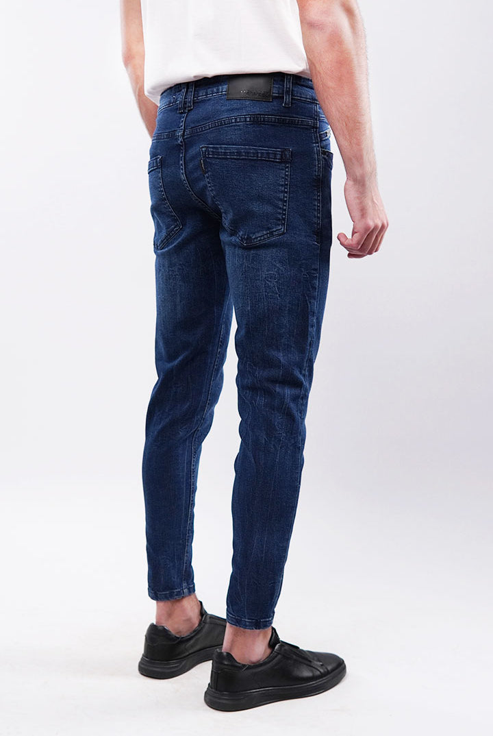 Crop Fit Denim - Navy Blue - Mendeez