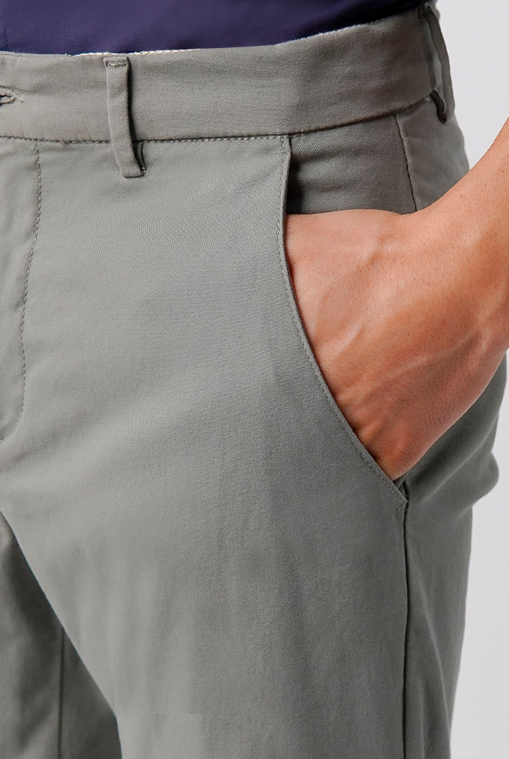Straight Fit Chinos - Sage Green - Mendeez