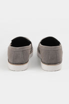 Slip On Suede Loafers - Grey - Mendeez