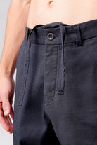 Straight Fit Jacquard Pants - Black - Mendeez