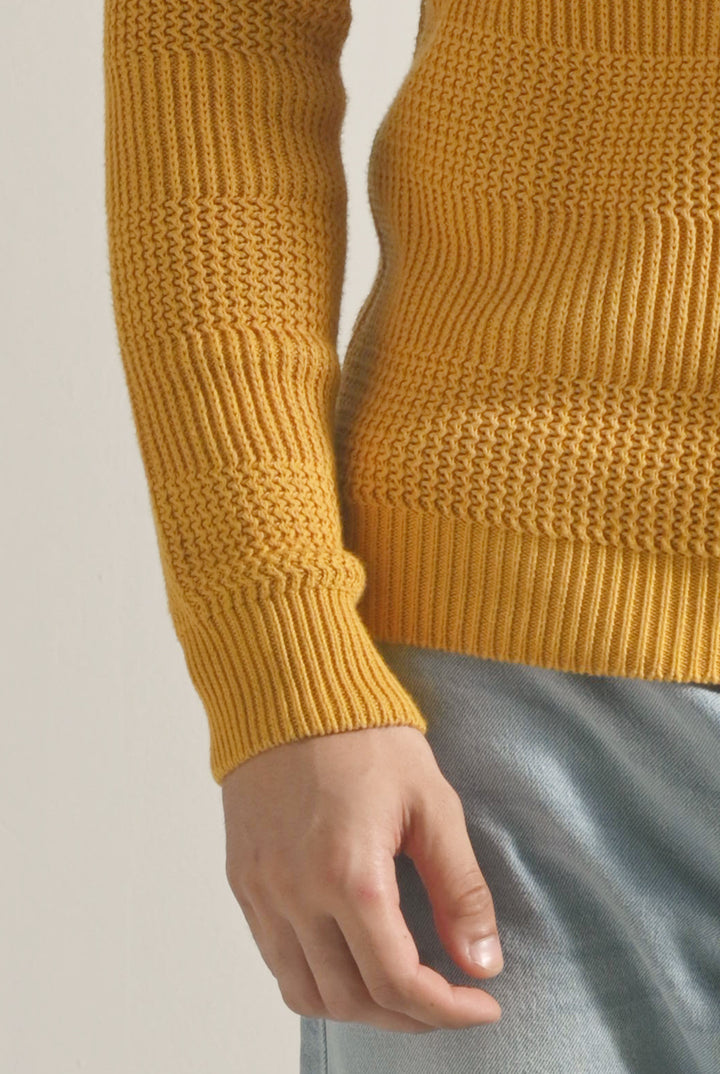 Knitted Sweater - Mustard - Mendeez