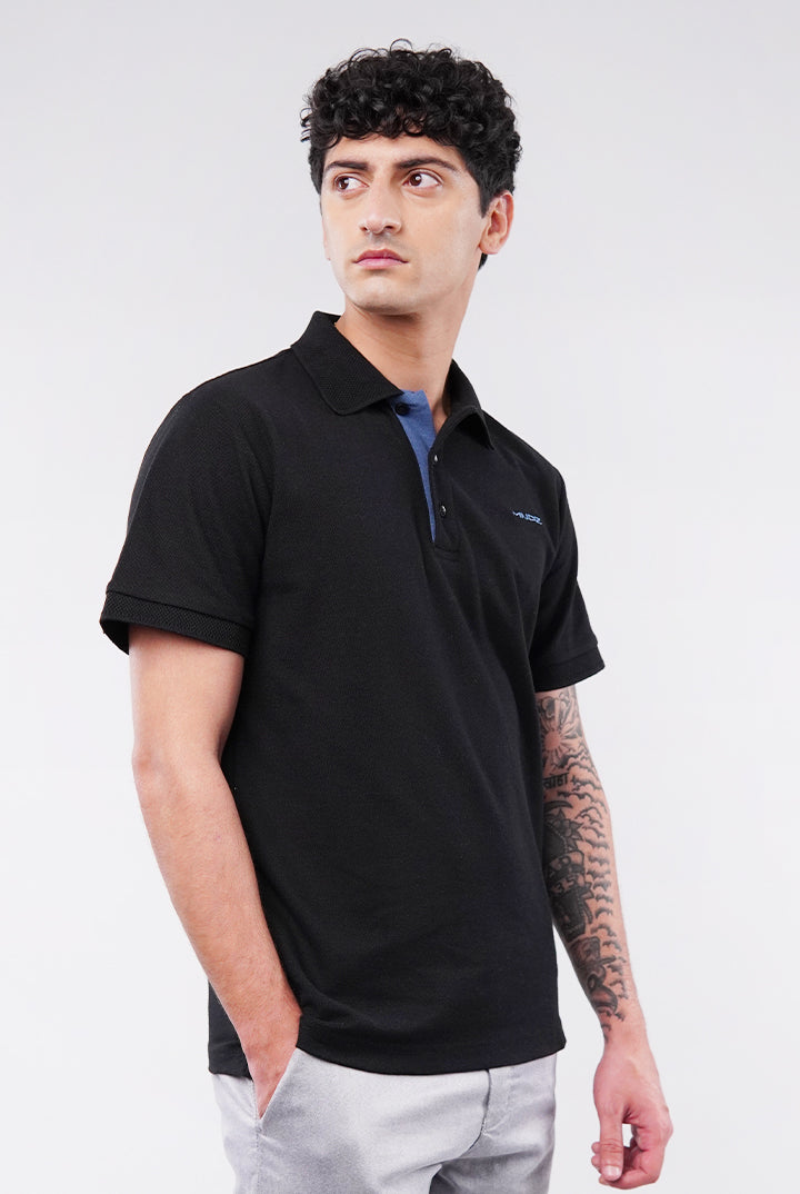 MNDZ Signature Polo Shirt - Black - Mendeez