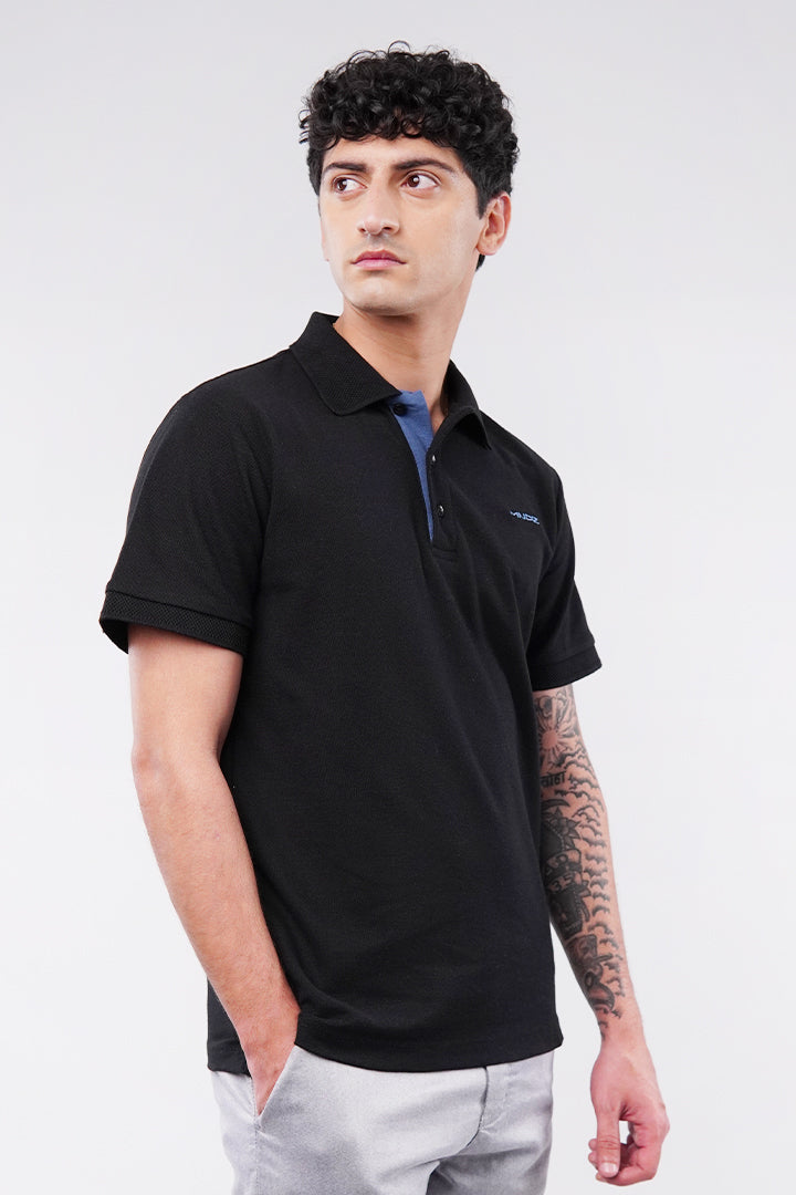 MNDZ Signature Polo Shirt - Black - Mendeez