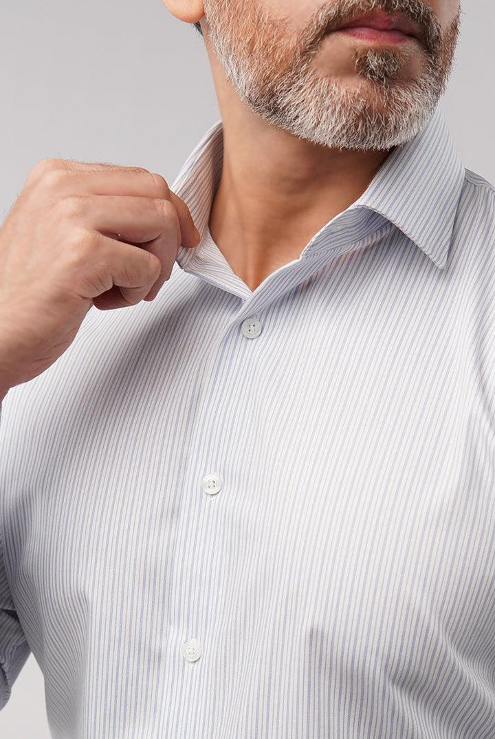 Striped Shirt - White - Mendeez