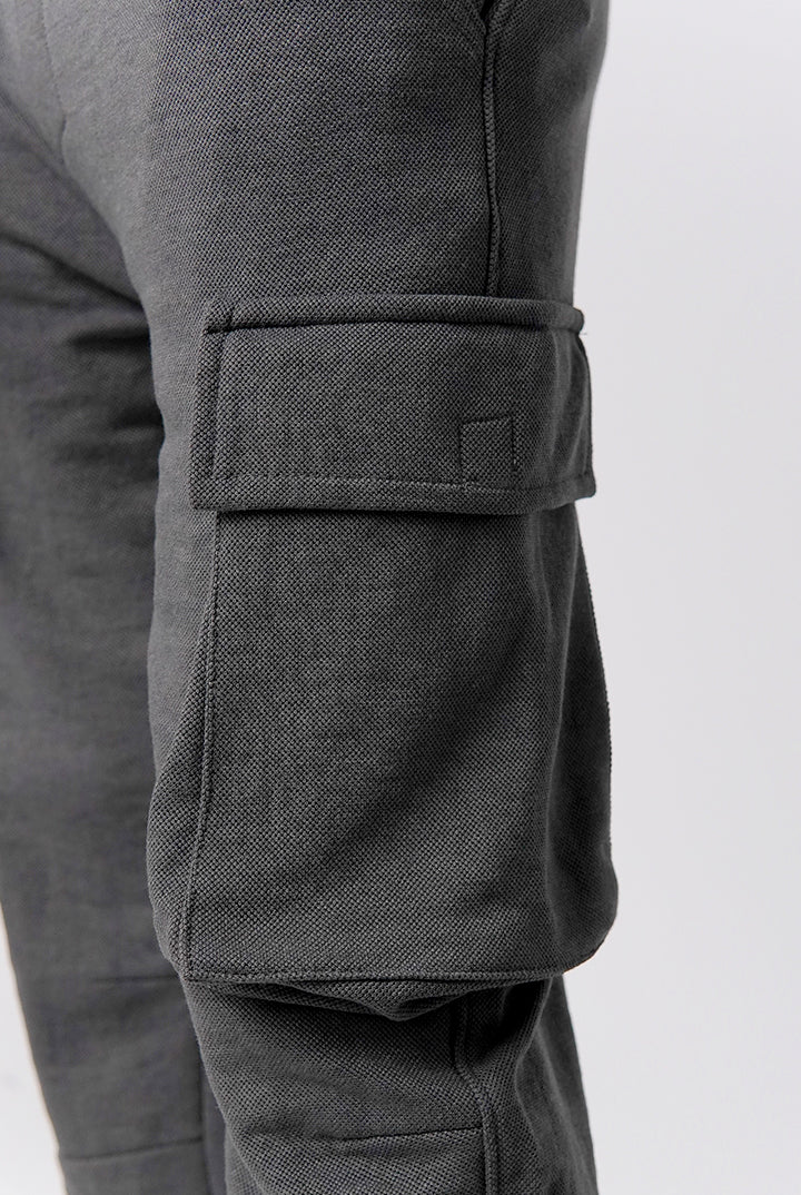 Knit Cargo Trouser - Charcoal - Mendeez