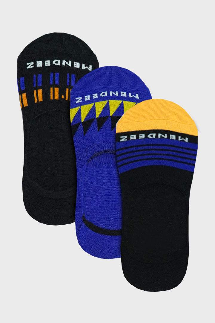 No Show Socks - Geometric 3 Pack - Mendeez