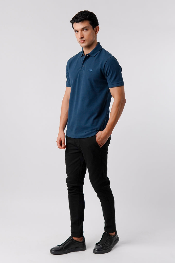 Regular Fit Polo Shirt - Deep Blue - Mendeez