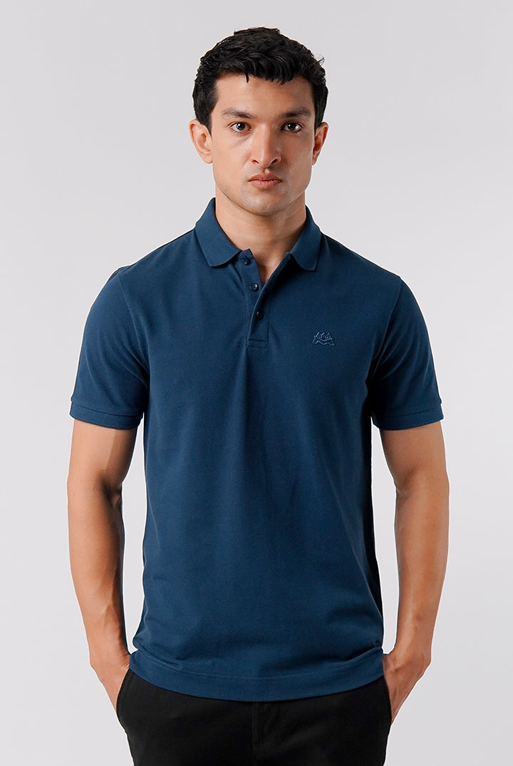 Regular Fit Polo Shirt - Deep Blue - Mendeez