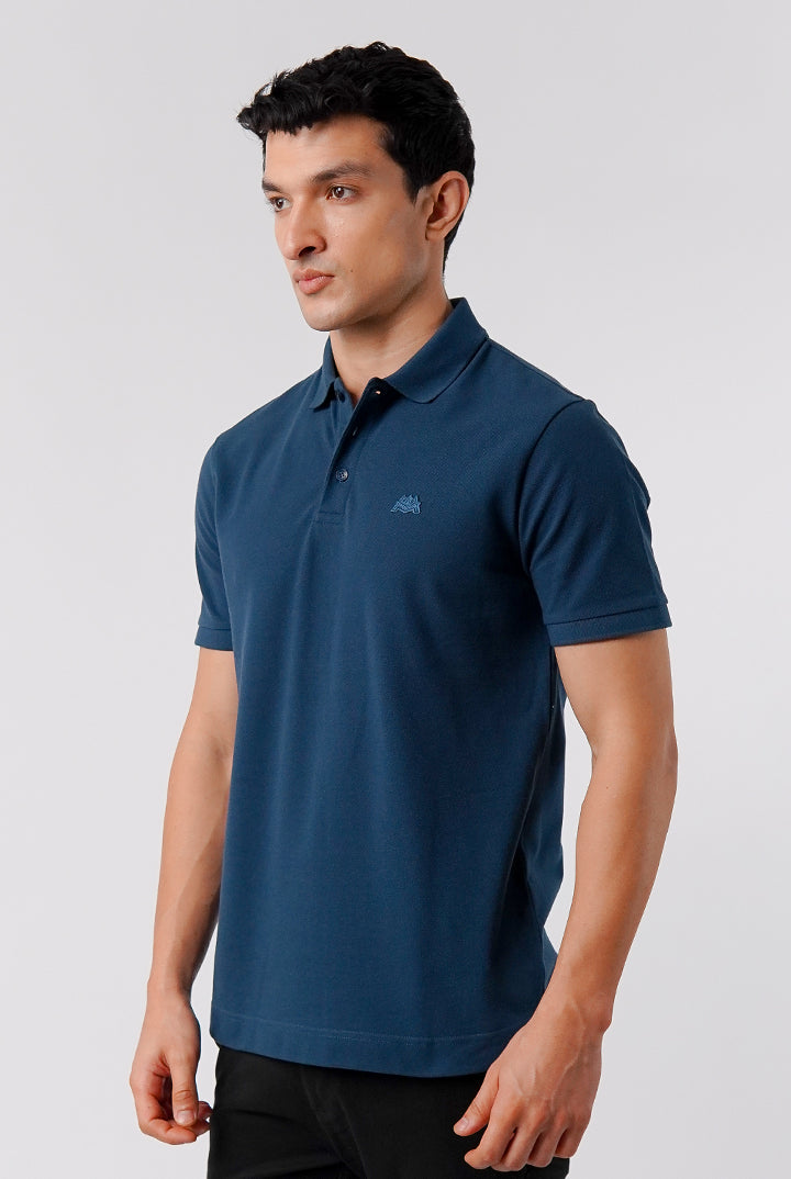 Regular Fit Polo Shirt - Deep Blue - Mendeez