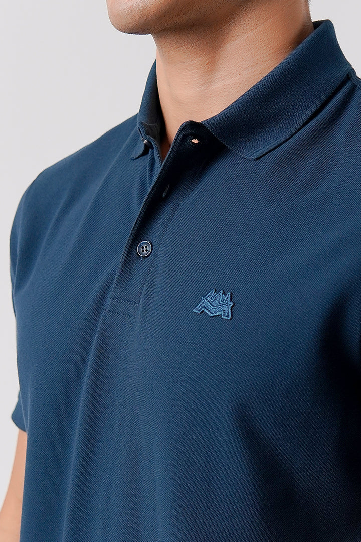 Regular Fit Polo Shirt - Deep Blue - Mendeez