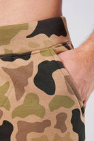 Camouflage Fleece Jogger Pants - Brown - Mendeez