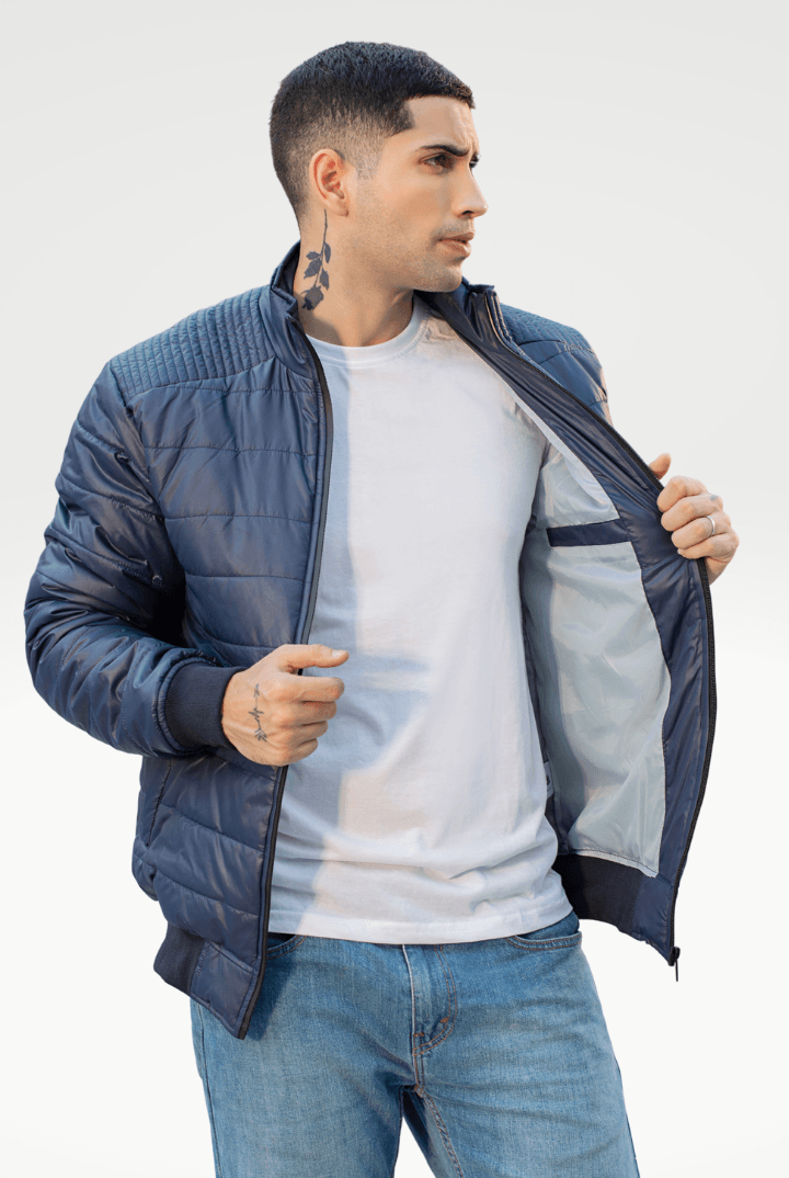 Navy Shield Windbreaker Jacket - Mendeez PK