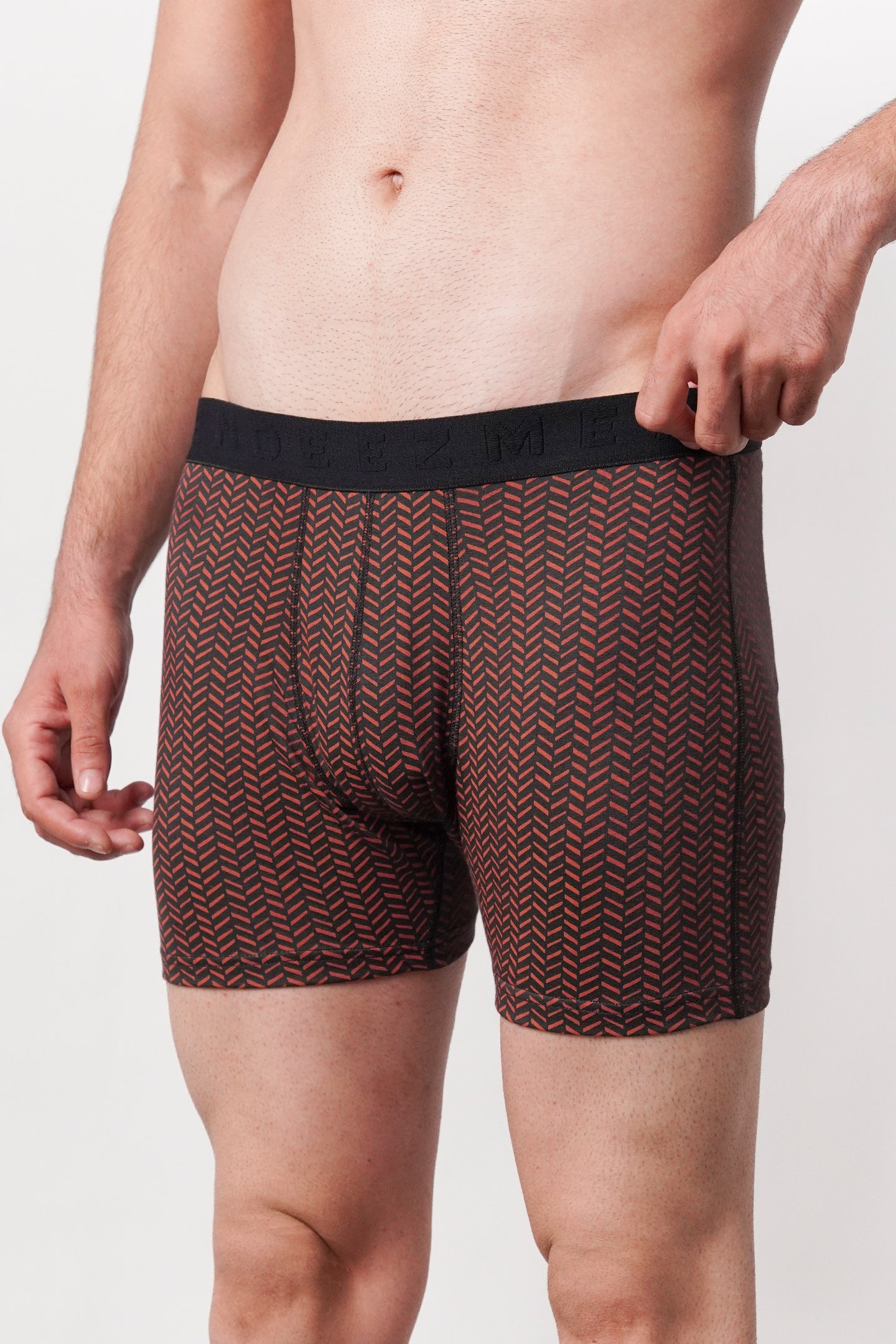 Printed All Day Boxers - Wine - Mendeez