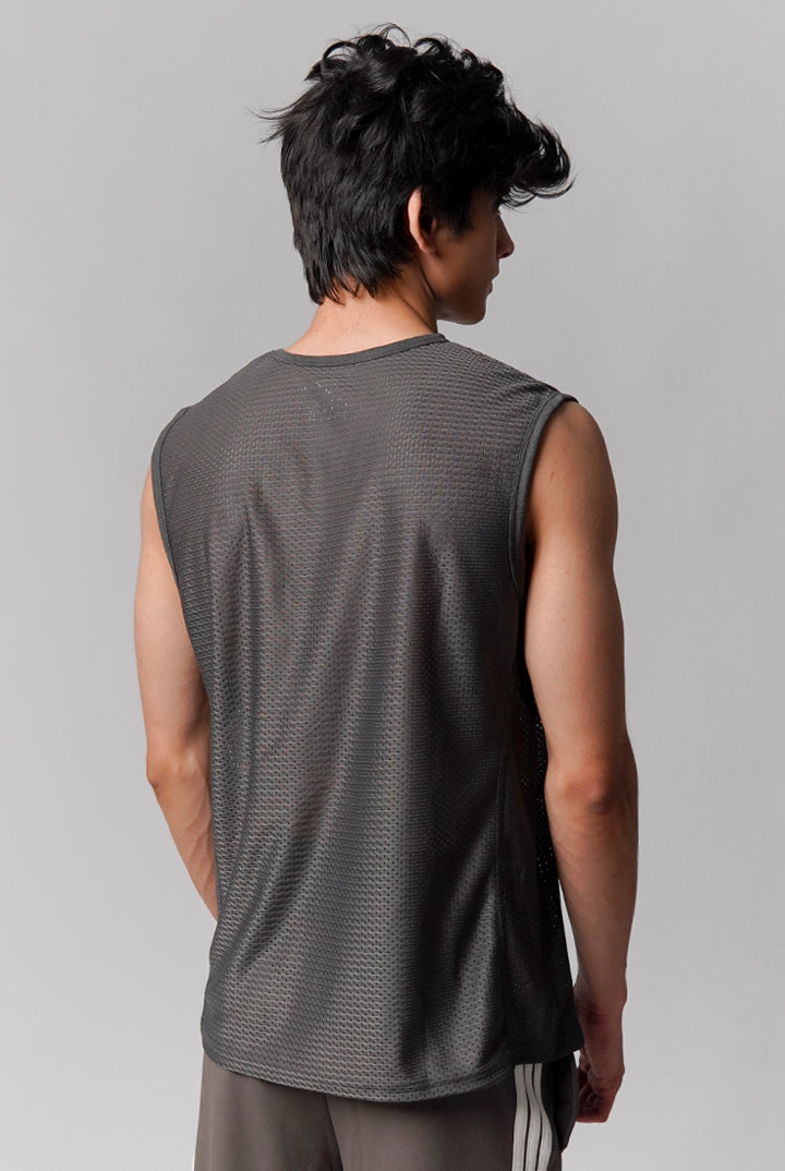 Mesh Tank Top - Grey - Mendeez