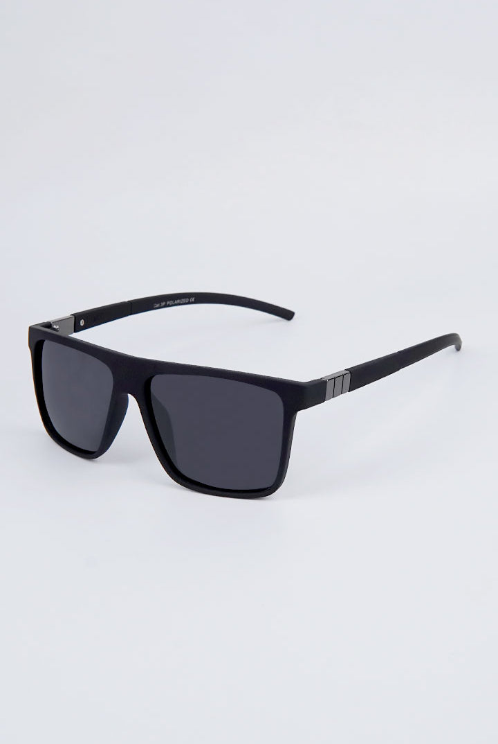 Square Oversized Sunglasses - Black - Mendeez