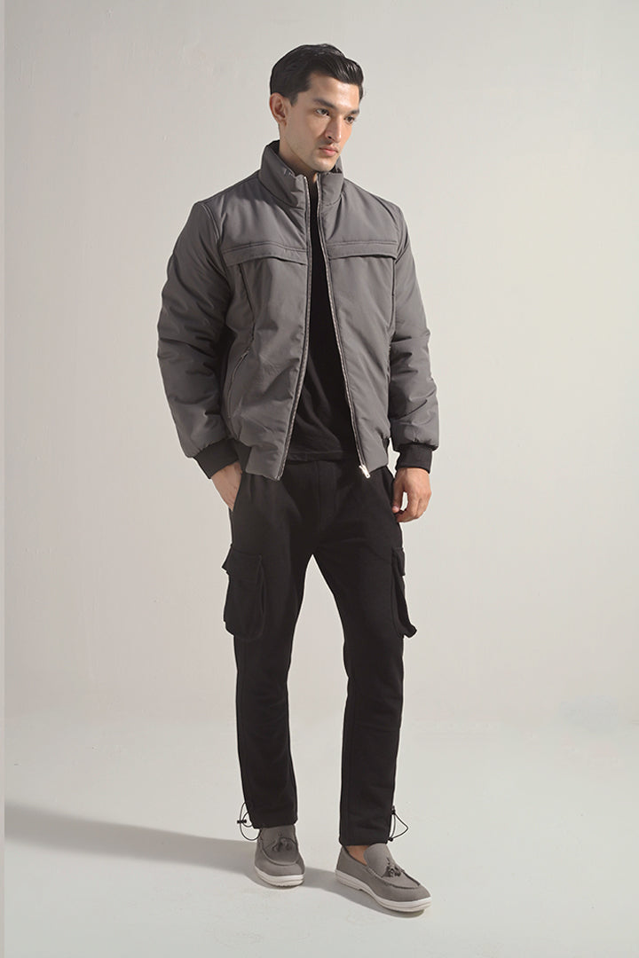 Bomber Jacket - Grey - Mendeez