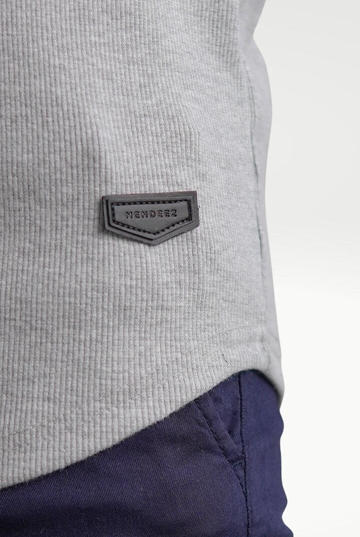 Misty Silver Mock Neck Sweatshirt - Mendeez PK