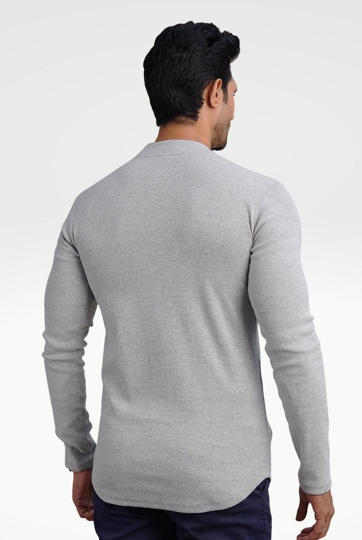Misty Silver Mock Neck Sweatshirt - Mendeez PK