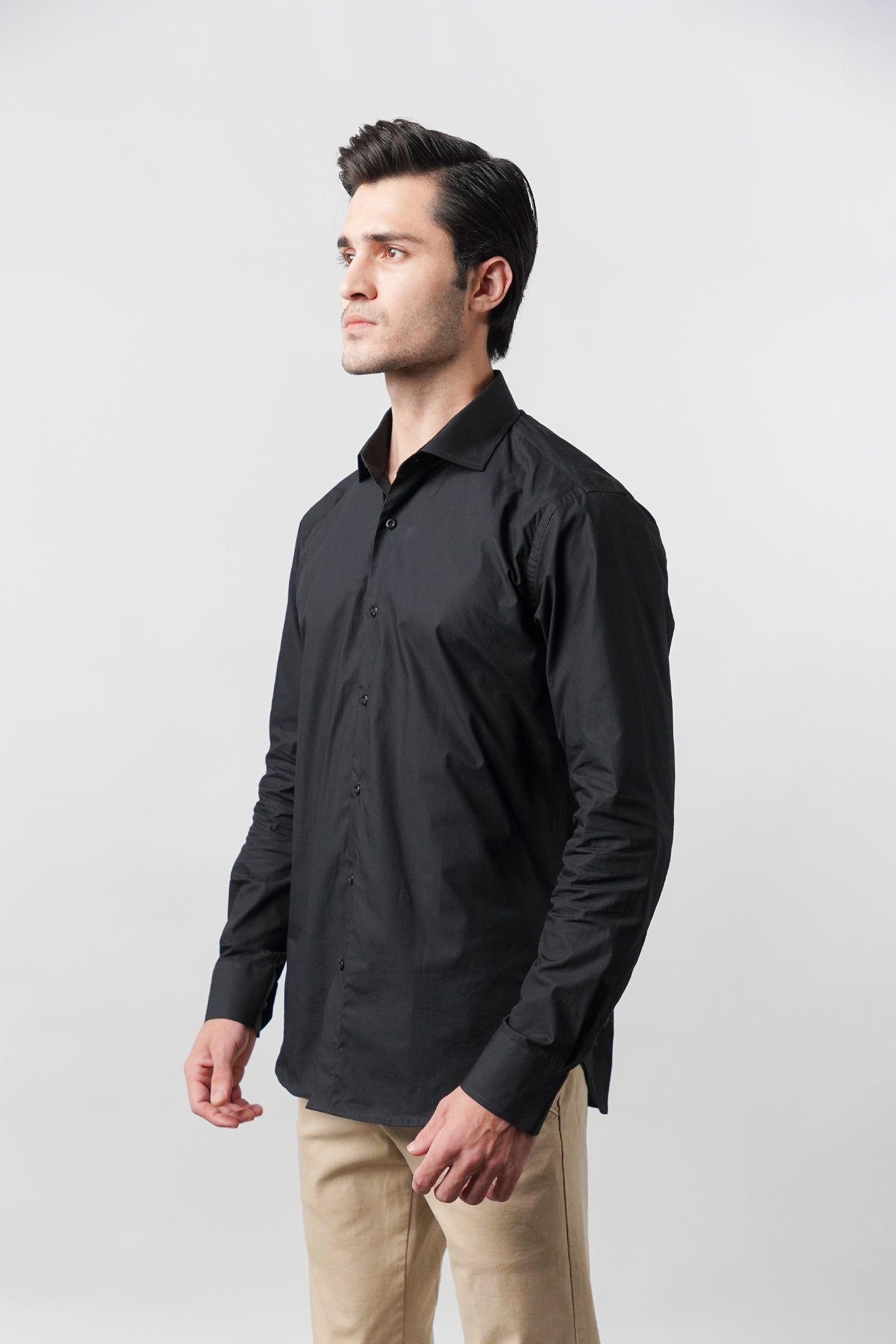 Plain Shirt - Black - Mendeez