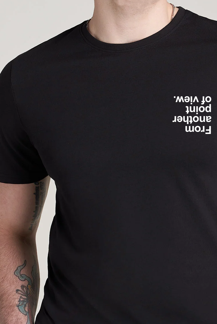 Printed Graphic Tee - Black - Mendeez