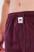 Check Woven Pajamas - Maroon - Mendeez