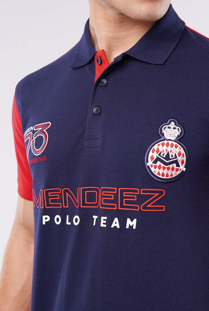 Sports Polo Shirt - Blue & Red - Mendeez