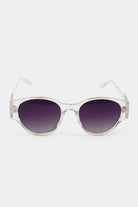 Transparent Round Sunglasses - Black - Mendeez