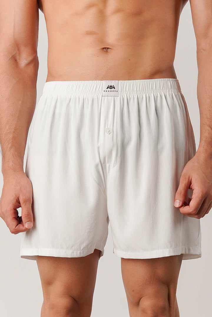 Boxer Shorts - White - Mendeez