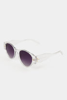 Transparent Round Sunglasses - Black - Mendeez